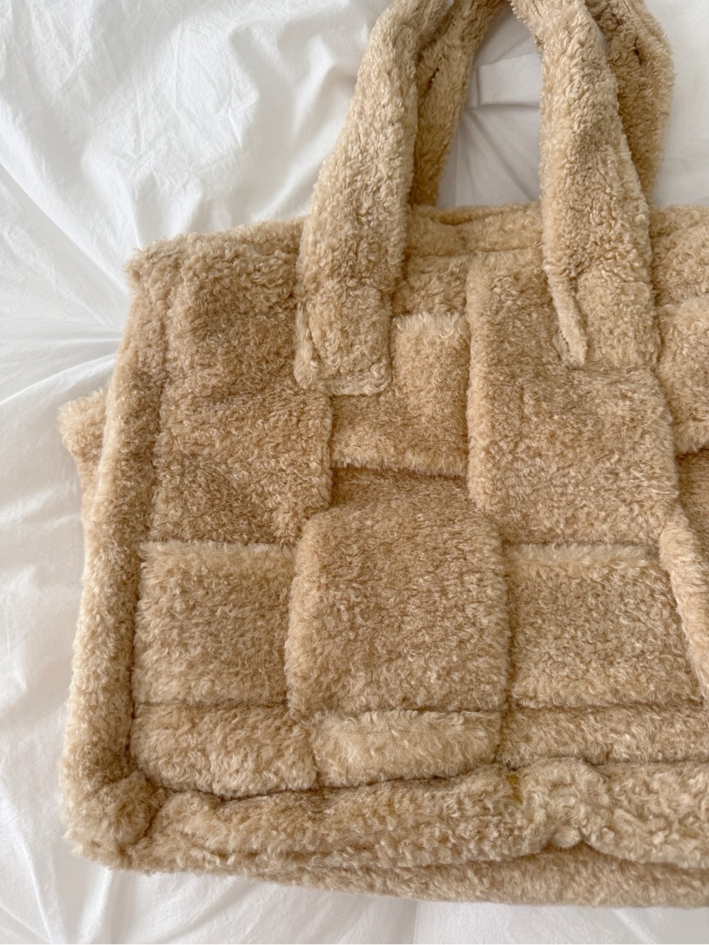 Vince Camuto Plush Woven Tote Bag